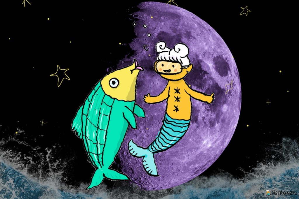 Luna crescente in Pesci